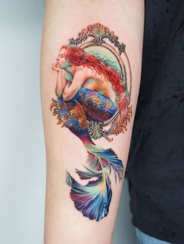 27 Mermaid Tattoo Ideas 2025 With Minimalist, Traditional, Afro, Siren, and Barbie-Inspired Designs