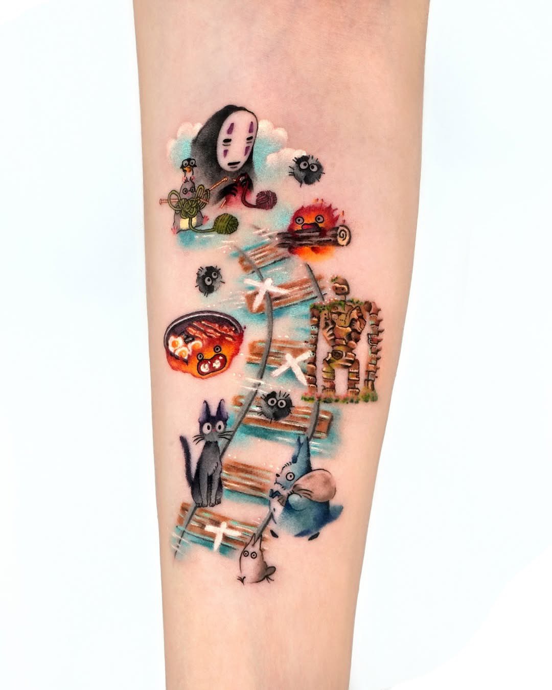 25 Studio Ghibli Tattoo Ideas 2025 – Minimalist Totoro, Spirited Away Sleeve, Howl’s Moving Castle Designs