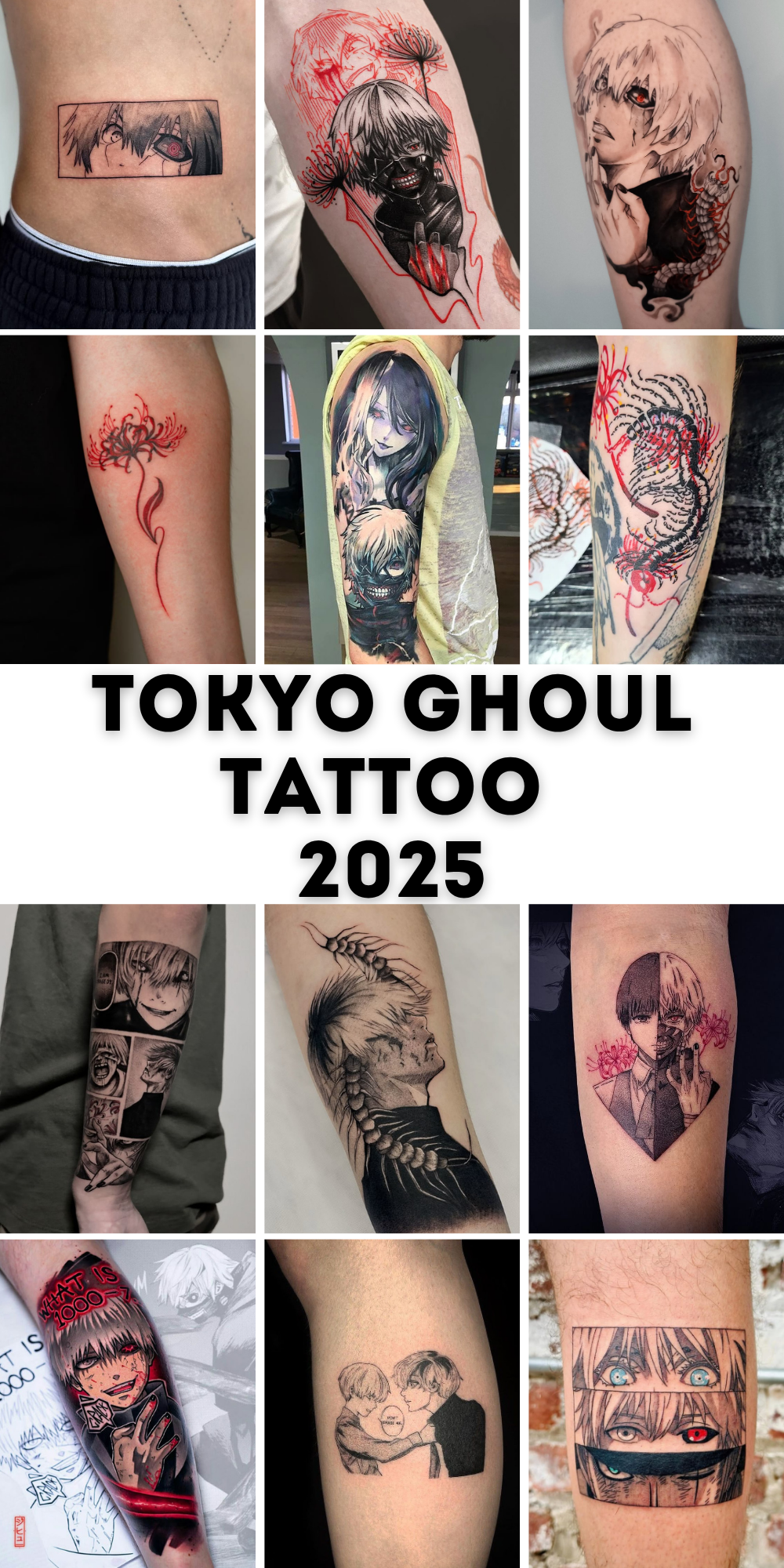29 Tokyo Ghoul Tattoo Ideas 2025 – Kaneki Designs, Juuzou Ink, Centipede Tattoos, &#038; Spider Lily Florals