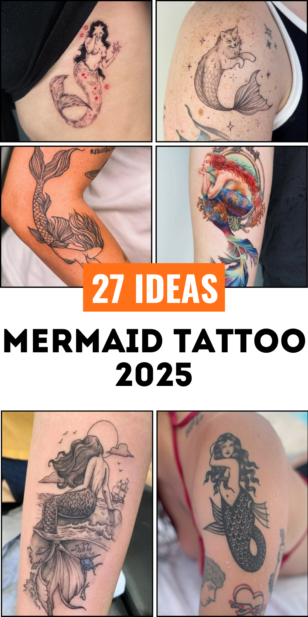27 Mermaid Tattoo Ideas 2025 With Minimalist, Traditional, Afro, Siren, and Barbie-Inspired Designs