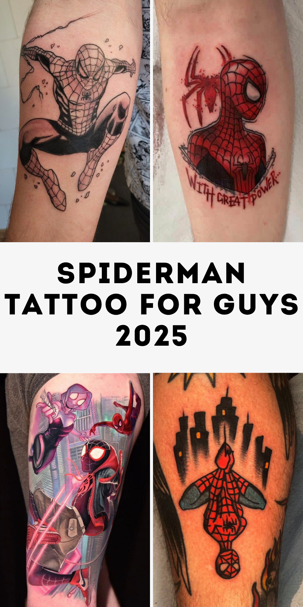 29 Spiderman Tattoo Ideas for Guys 2025 – Best Arm, Leg, Chest, Back, Hand &#038; Sleeve Designs