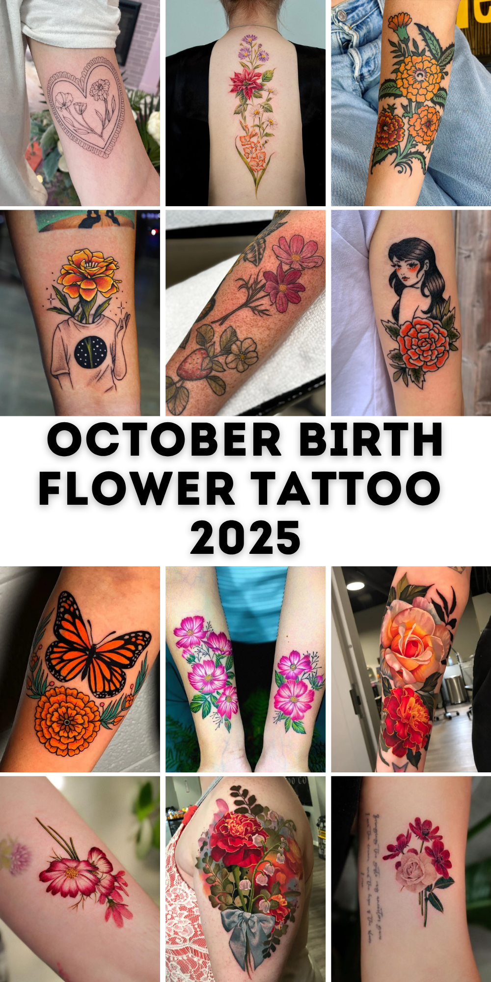 28 October Birth Flower Tattoo 2025: Marigold &#038; Cosmos-Inspired Designs That Bloom with Meaning