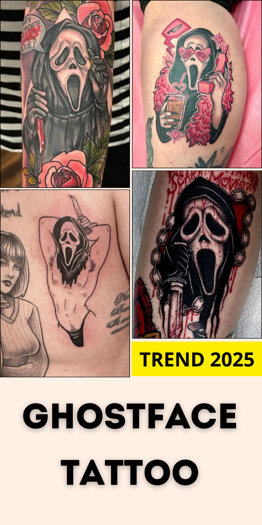 26 Ghostface Tattoo Ideas 2025 for Women and Men – Sleeve, Simple, and More