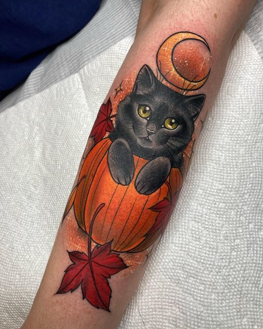 Fall Tattoo 26 Ideas 2025 for Women and Men – Sleeve Art, Fine Line and Halloween Ink