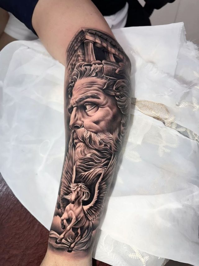 26 Zeus Tattoo Ideas 2025 for Sleeve, Forearm, and Full Back Designs ...