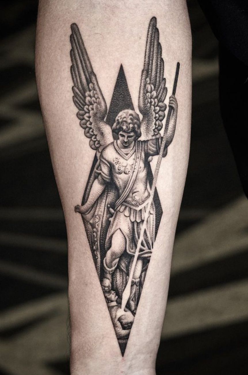 28 Archangel Michael Tattoo Designs for Men and Women – Realism, Sleeve, and Geometric Ideas