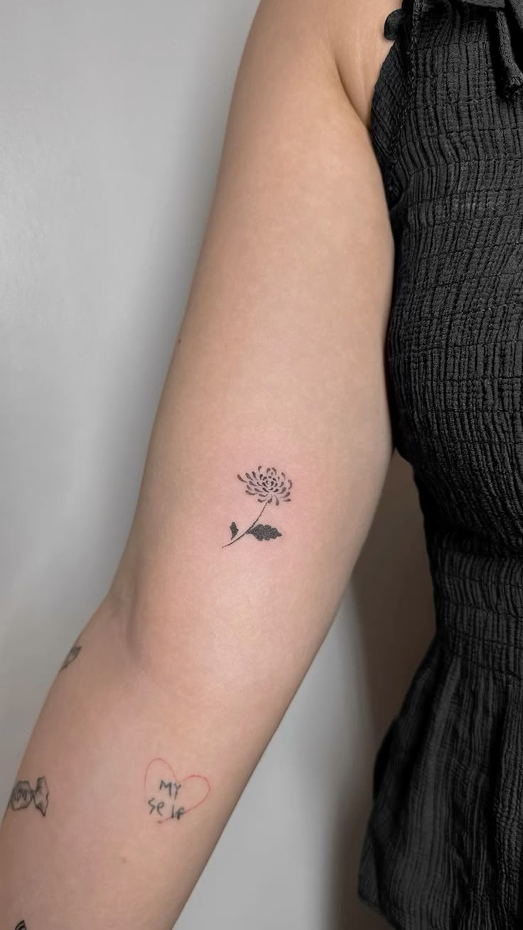 27 November Birth Flower Tattoo 2025 Ideas Featuring Chrysanthemums, Peony, Fine Line Designs