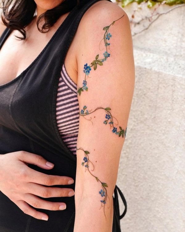 25 Vine Tattoo Designs for Women and Men – Sleeve, Arm, Shoulder, Traditional, Wrap Around Ideas