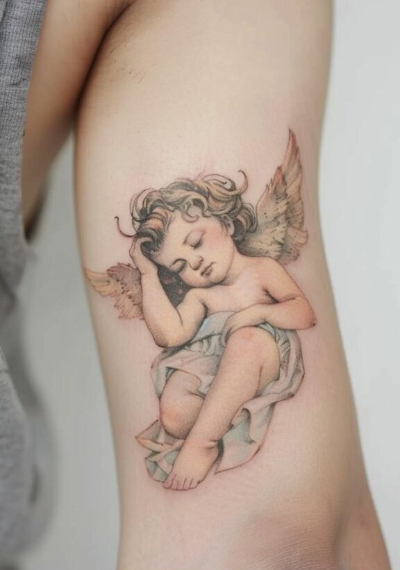 28 Guardian Angel Tattoo 2025 Designs for Men and Women – Small Meaningful Art Styles