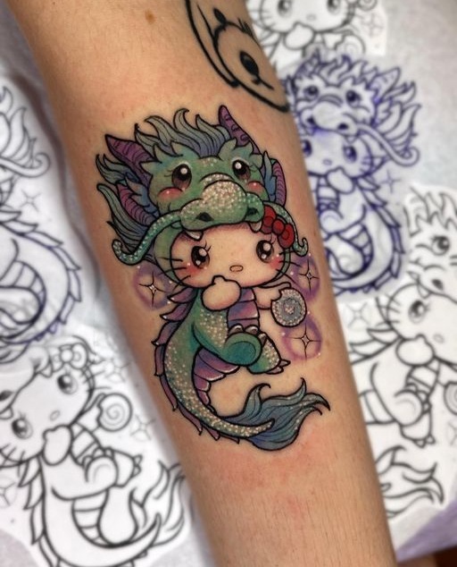 Hello Kitty Tattoo 29 Ideas 2025 for Women, Men &#038; Couples – Sleeve, Fine Line, Y2K, Cien Pies &#038; More