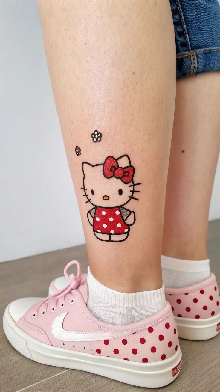 Hello Kitty Tattoo 29 Ideas 2025 for Women, Men &#038; Couples – Sleeve, Fine Line, Y2K, Cien Pies &#038; More