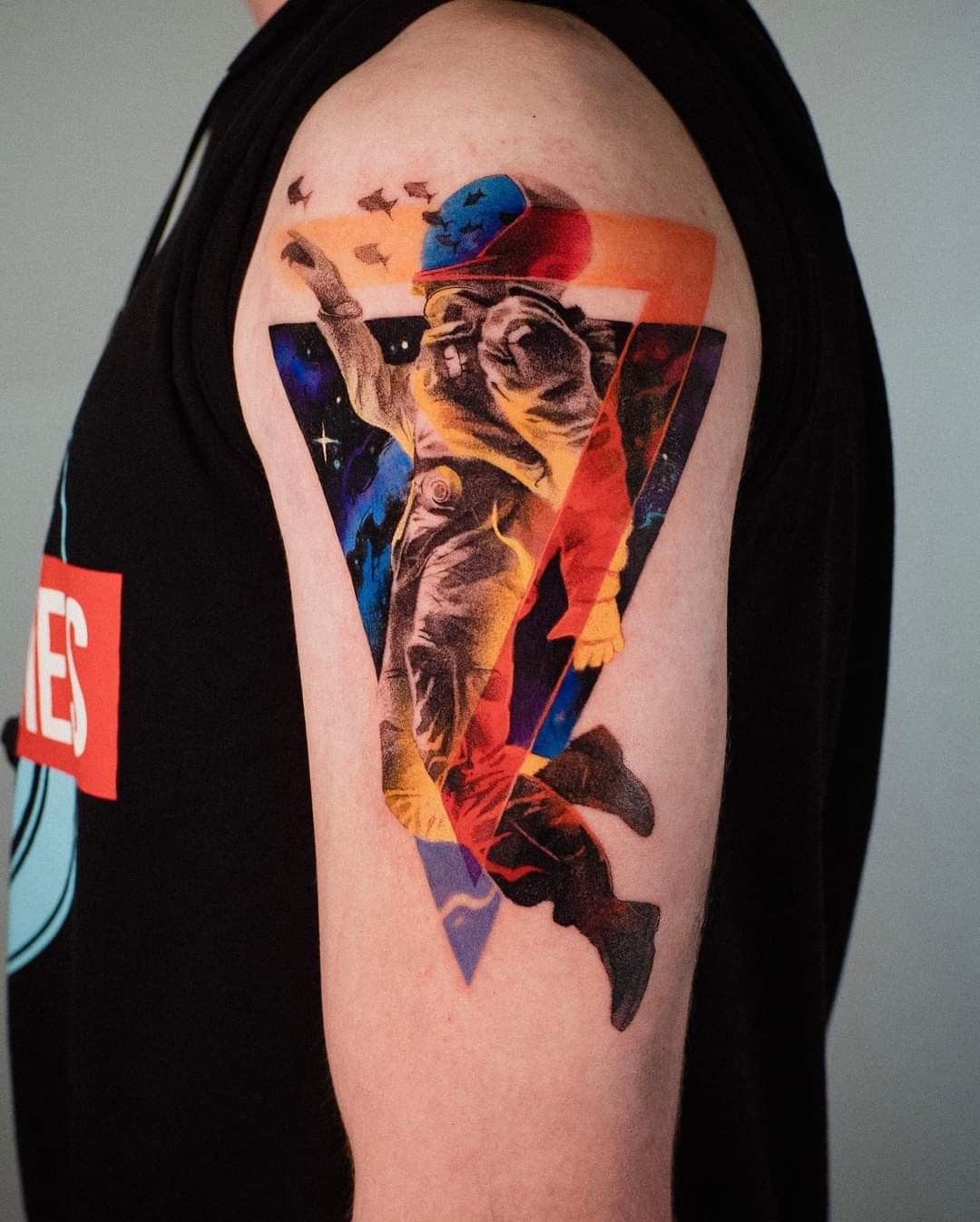 Astronaut Tattoo Ideas for Men and Women – Minimalist, Stencil Outline, and Cosmic Designs