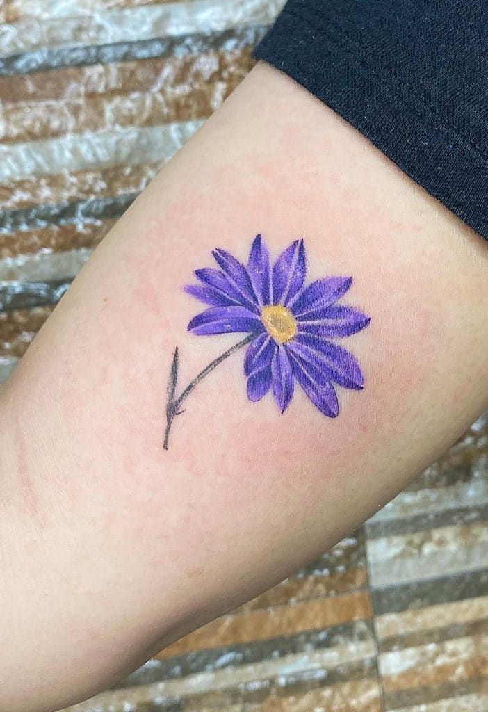 25 September Birth Flower Tattoo Ideas 2025: Aster Designs with Name, Color, Spine, and Memorial Ink Styles