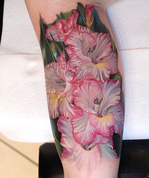 25 Gladiolus Tattoo Ideas with Simple Designs, Fine Line, Color and More