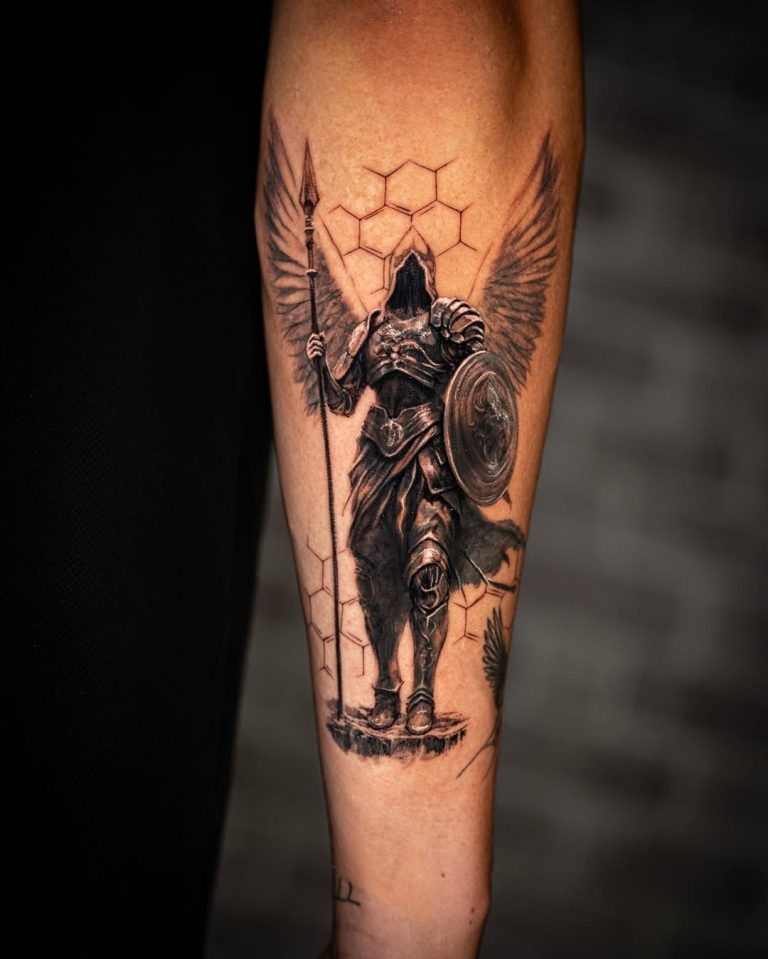 28 Archangel Michael Tattoo Designs for Men and Women – Realism, Sleeve ...