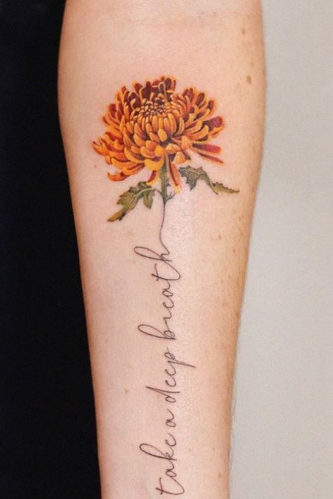 27 November Birth Flower Tattoo 2025 Ideas Featuring Chrysanthemums, Peony, Fine Line Designs