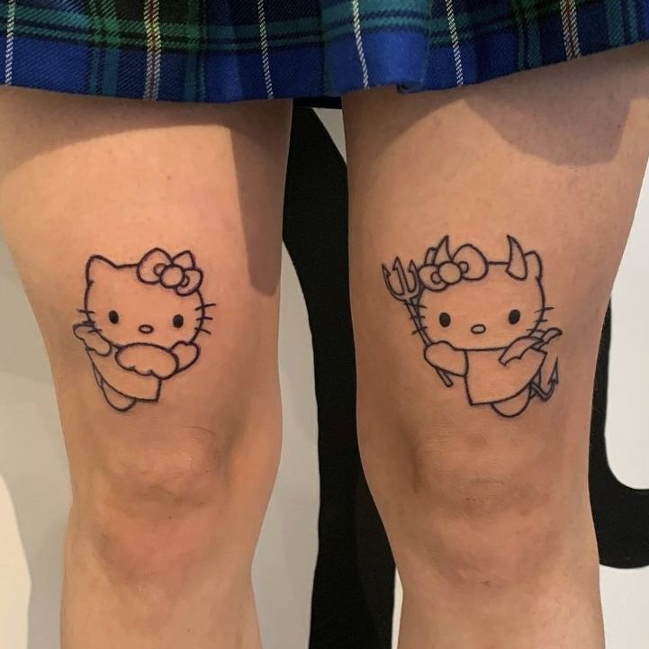 Hello Kitty Tattoo 29 Ideas 2025 for Women, Men &#038; Couples – Sleeve, Fine Line, Y2K, Cien Pies &#038; More