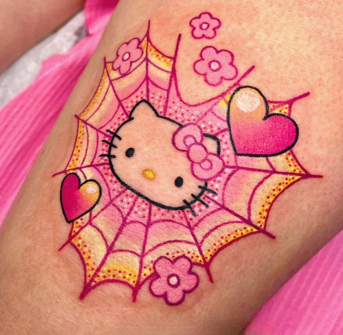 Hello Kitty Tattoo 29 Ideas 2025 for Women, Men &#038; Couples – Sleeve, Fine Line, Y2K, Cien Pies &#038; More