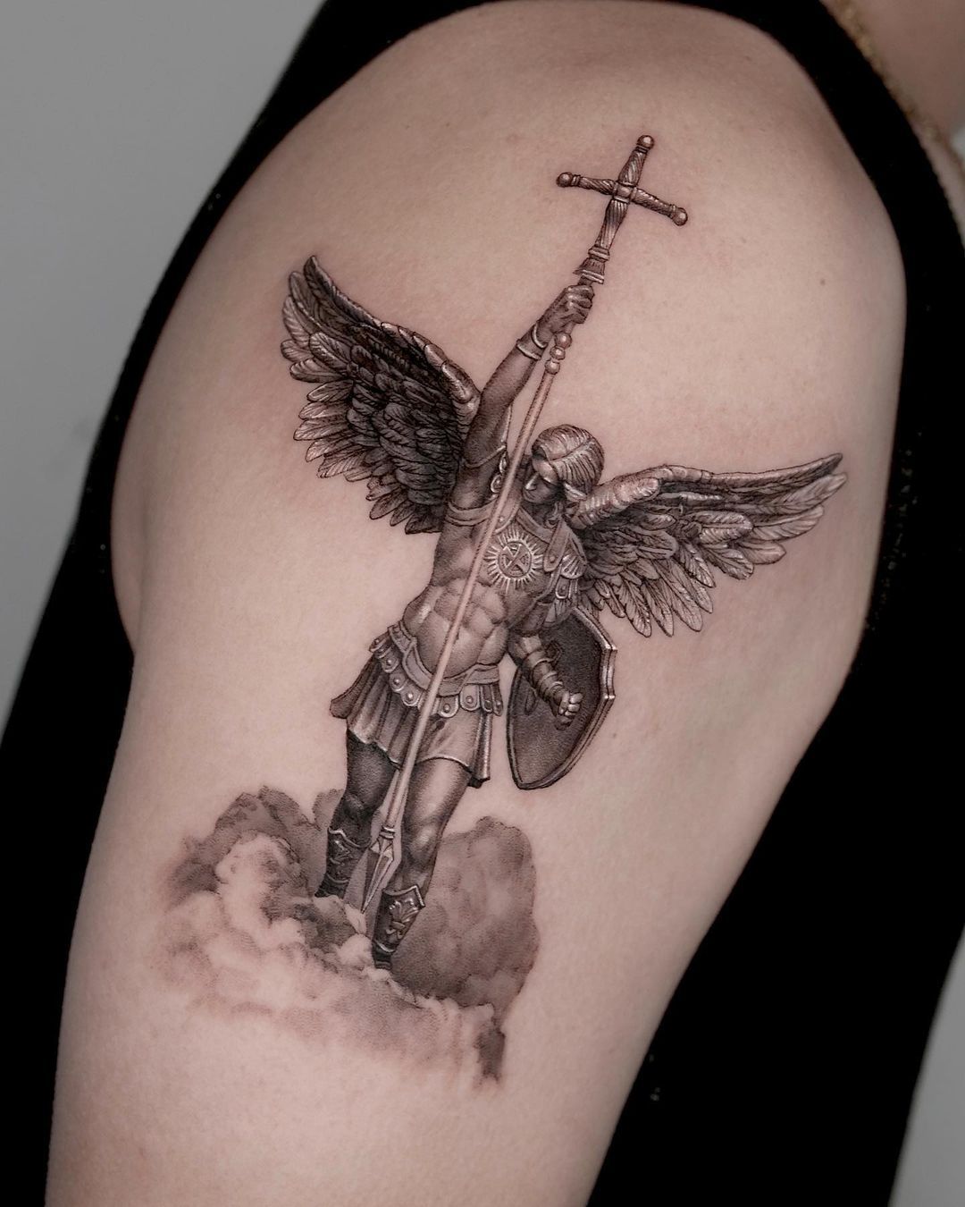 28 Archangel Michael Tattoo Designs for Men and Women – Realism, Sleeve, and Geometric Ideas