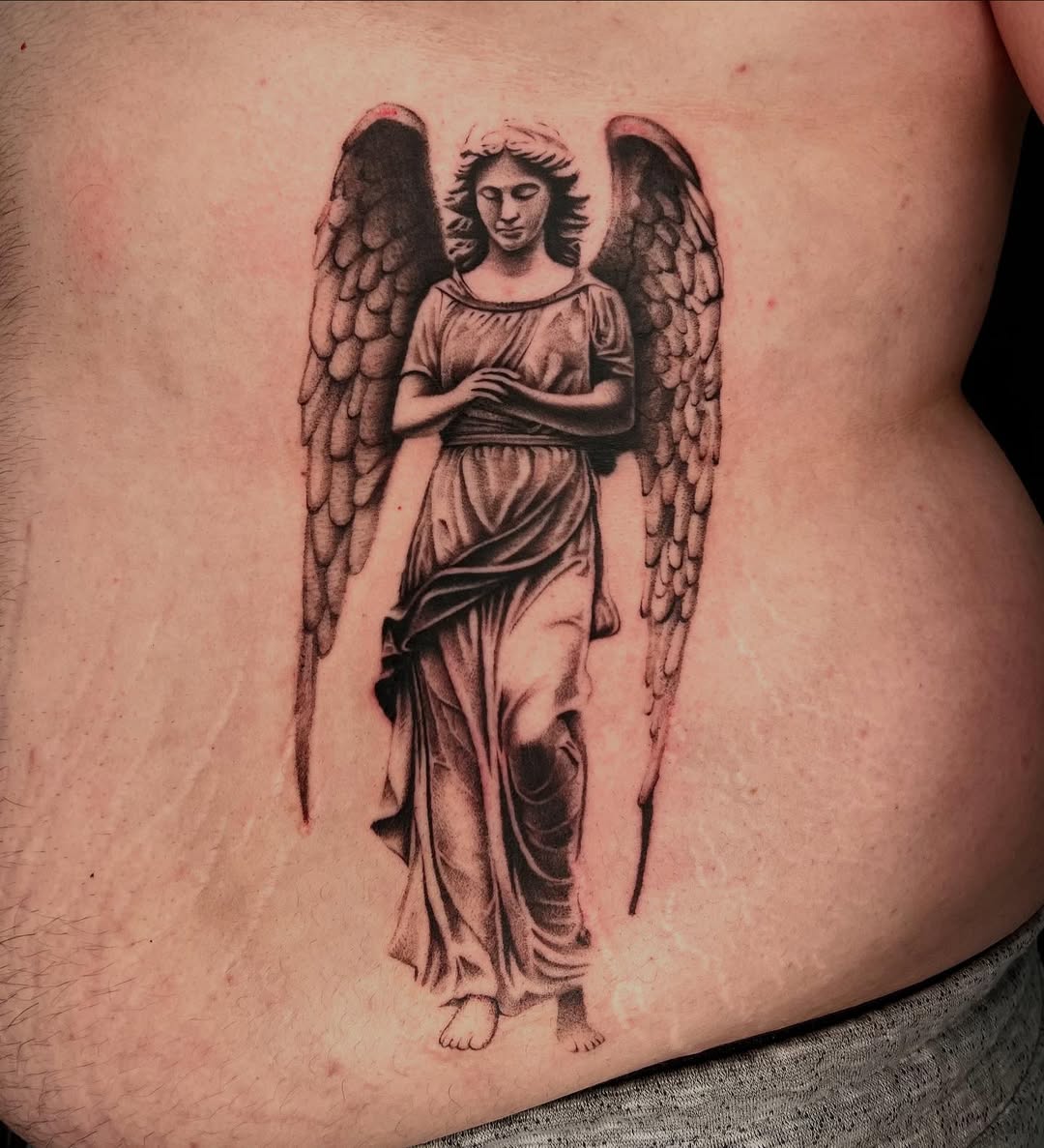 28 Guardian Angel Tattoo 2025 Designs for Men and Women – Small Meaningful Art Styles