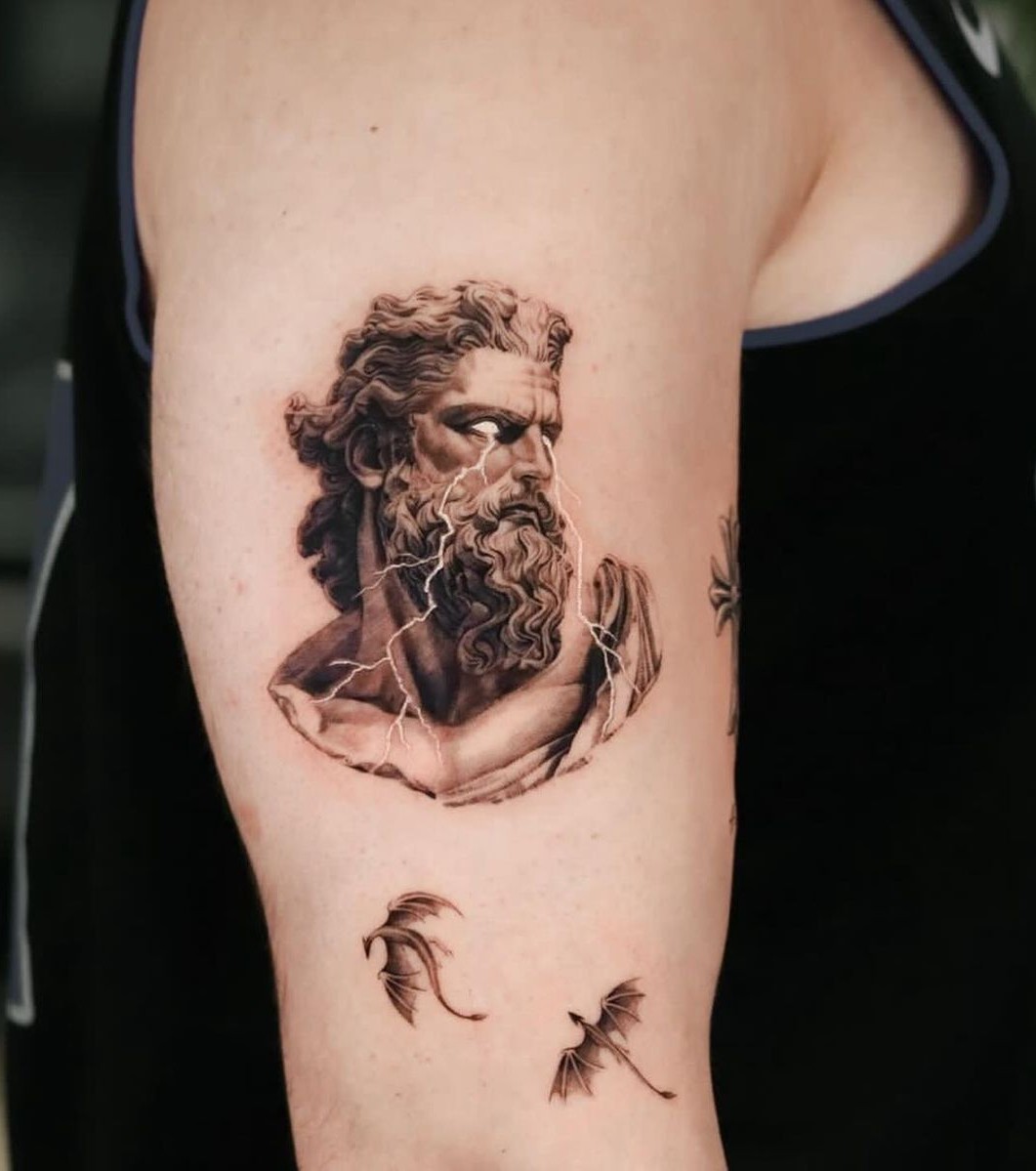 26 Zeus Tattoo Ideas 2025 for Sleeve, Forearm, and Full Back Designs with Greek Gods Mythology