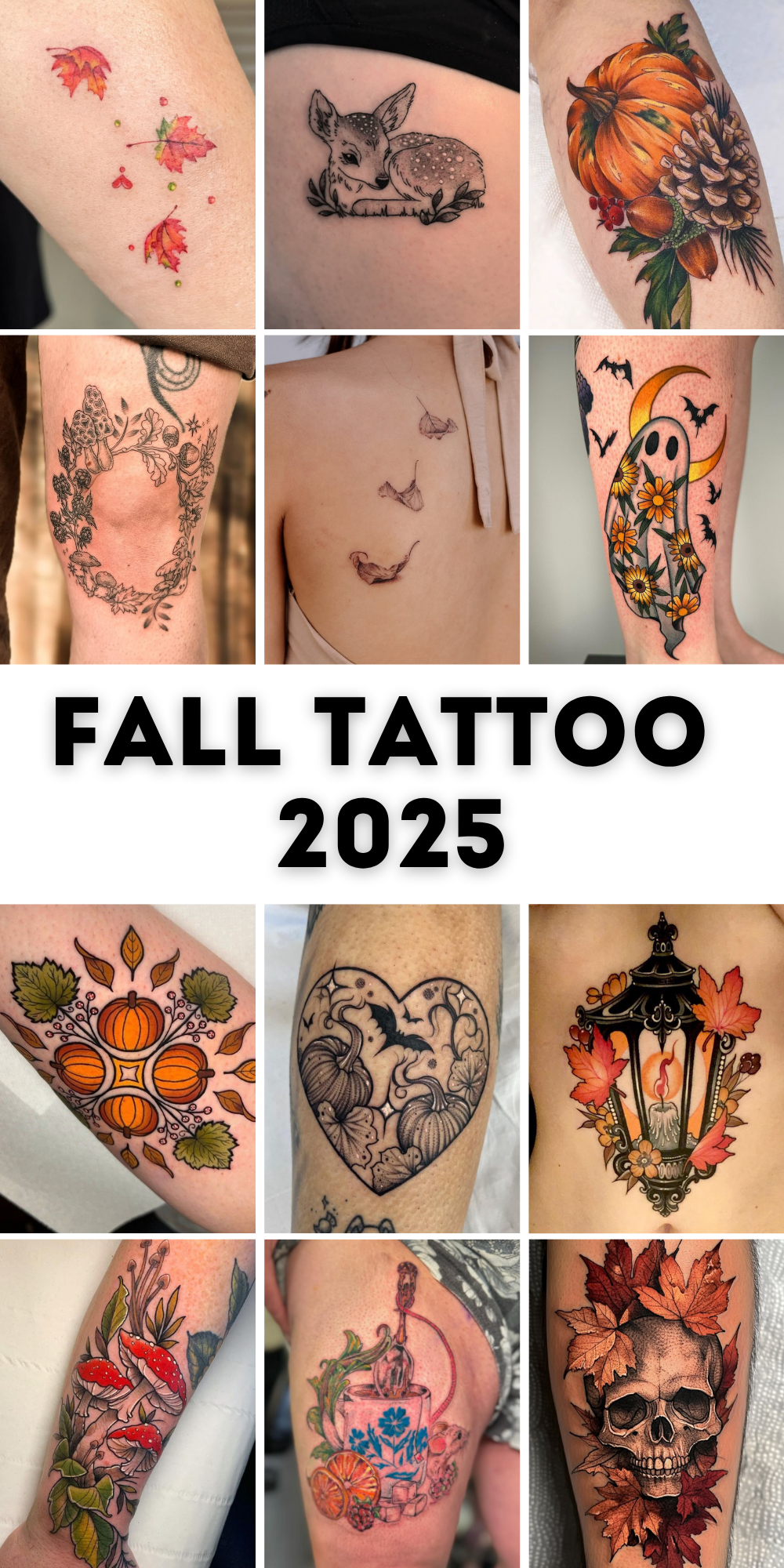 Fall Tattoo 26 Ideas 2025 for Women and Men – Sleeve Art, Fine Line and Halloween Ink