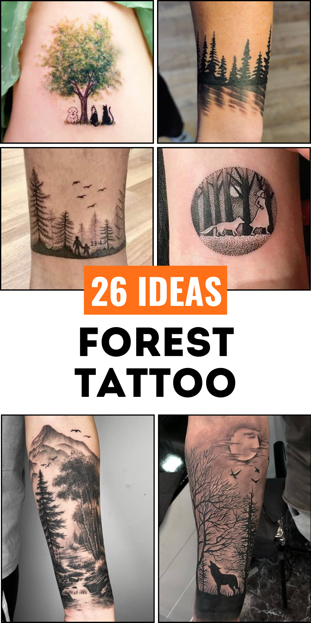 26 Forest Tattoo 2025 Designs for Men and Women | Small, Meaningful, First Tattoo Ideas