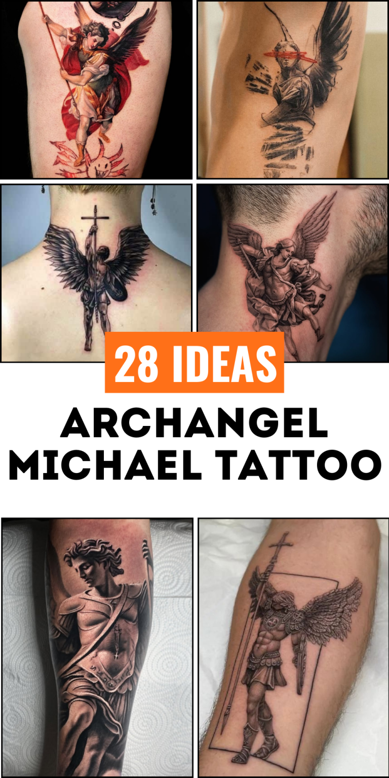 28 Archangel Michael Tattoo Designs for Men and Women – Realism, Sleeve ...