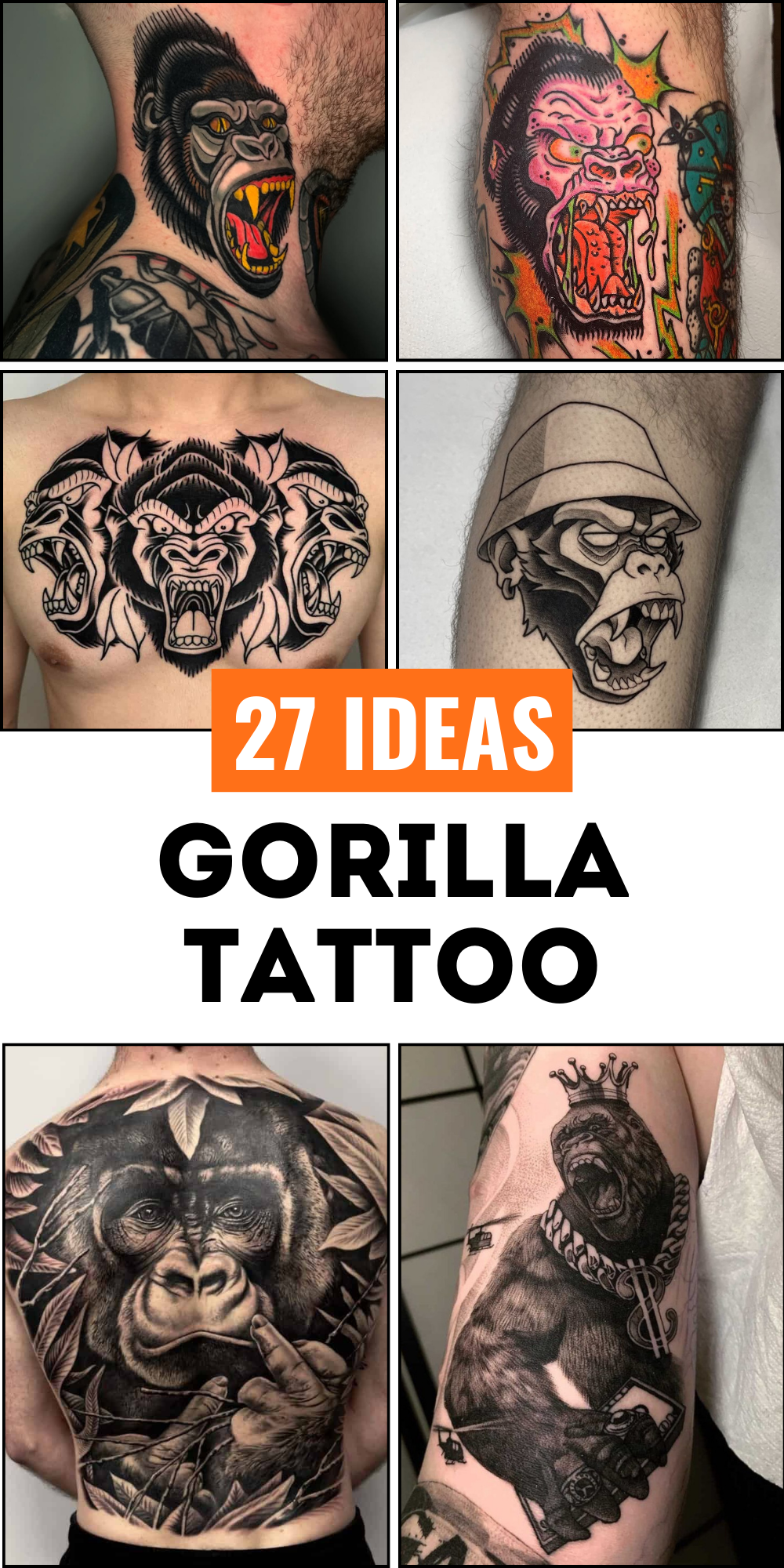 27 Gorilla Tattoo Designs That Capture Strength and Style