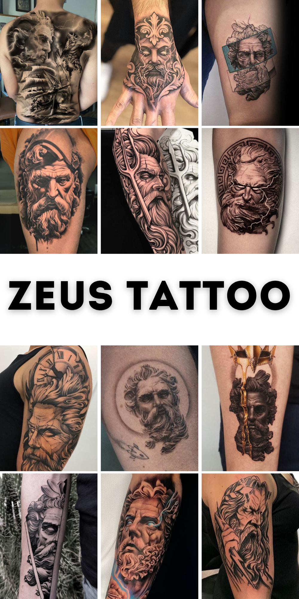 26 Zeus Tattoo Ideas 2025 for Sleeve, Forearm, and Full Back Designs with Greek Gods Mythology