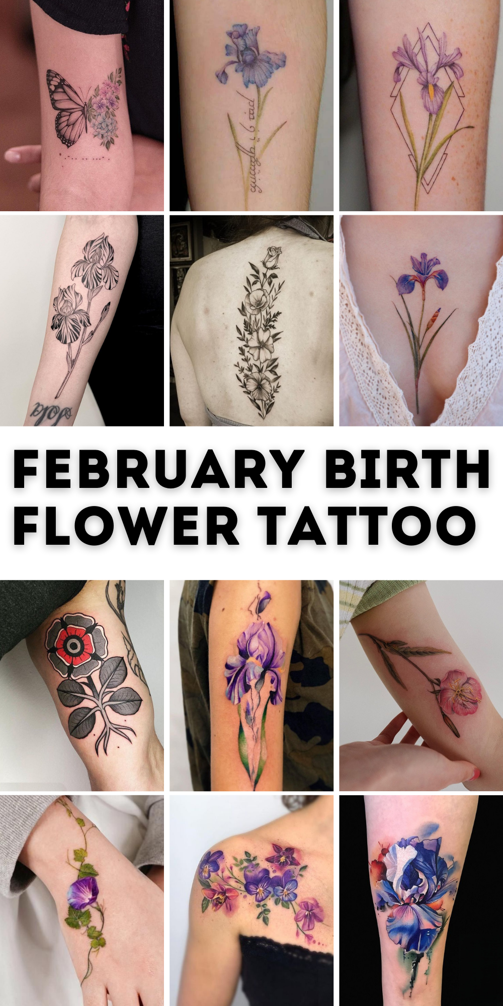 26 February Birth Flower Tattoo: Stunning Designs Inspired by Violets and Iris