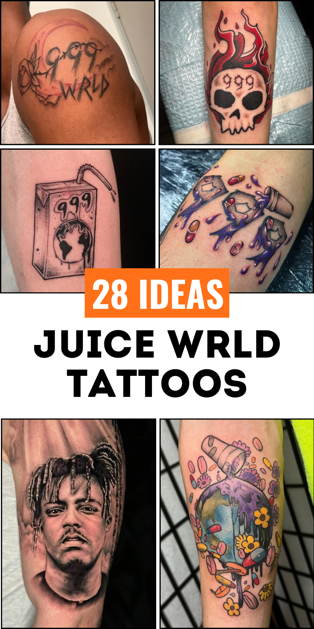 28 Juice WRLD Tattoo Ideas 999 Designs with Butterfly, Lyrics and Simple Matching Tattoo Inspiration
