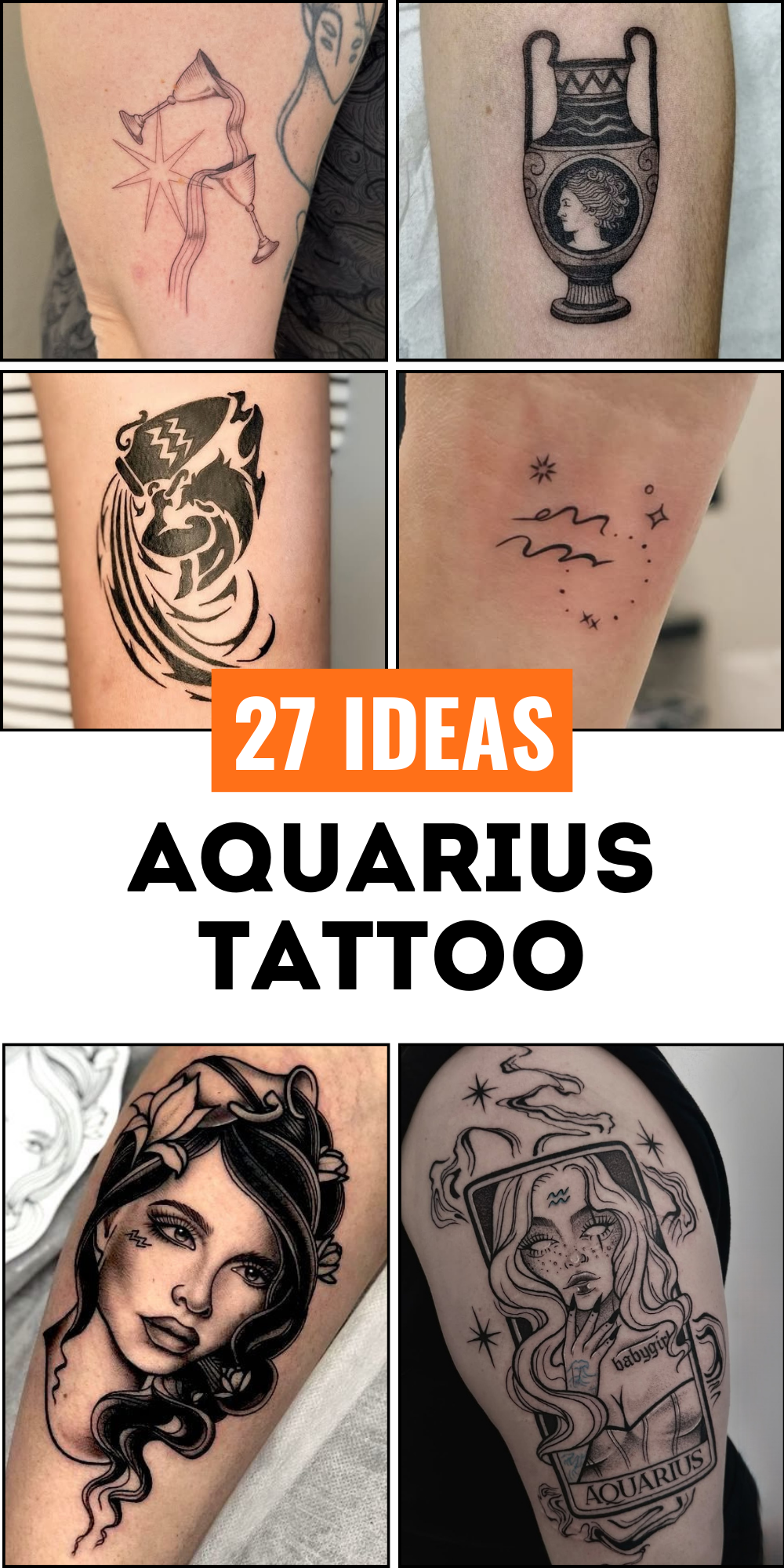 27 Aquarius Tattoo Ideas Unique For Men And Women | Constellation, Fineline, And Zodiac Designs