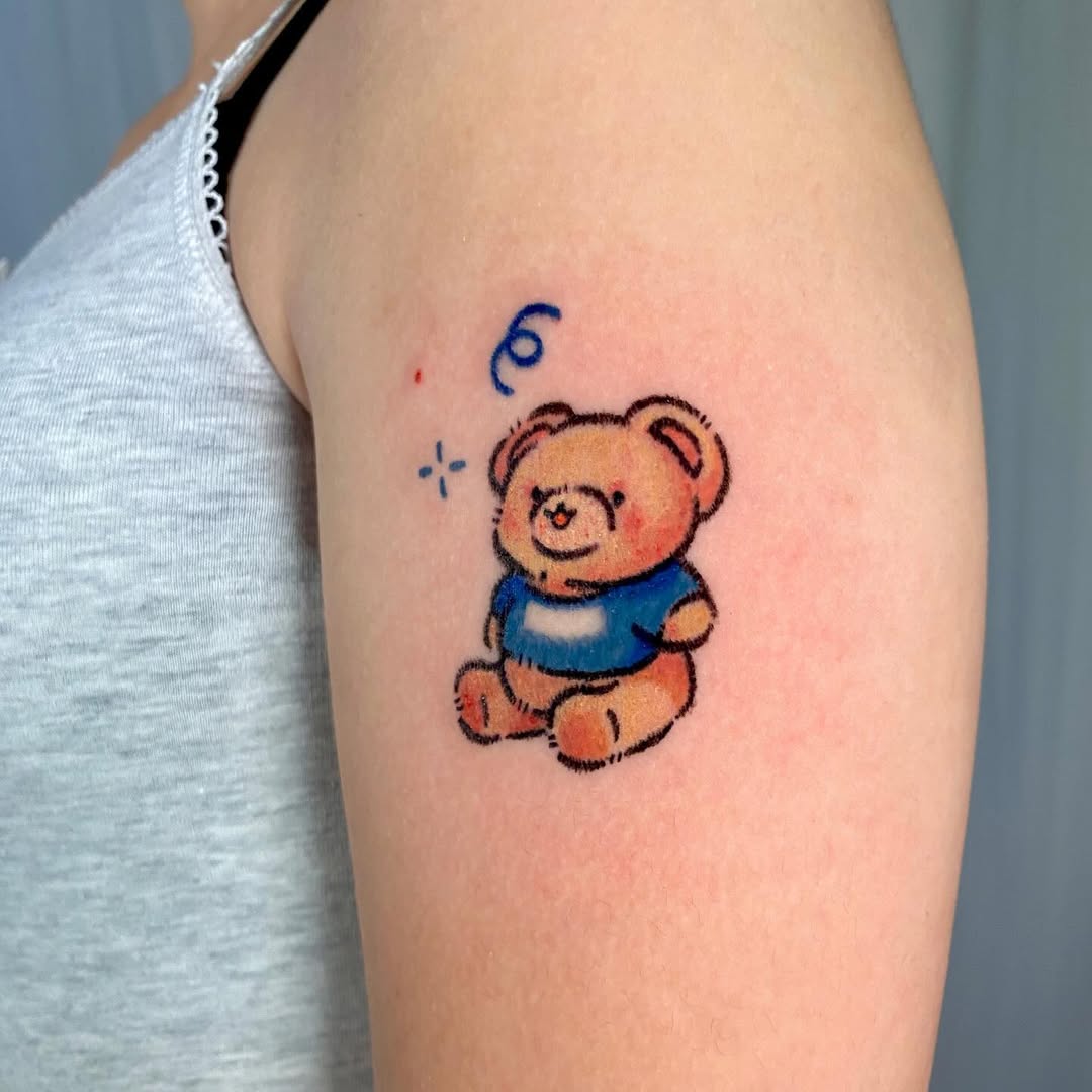 30 Teddy Bear Tattoo Designs 2025 – Cute, Realistic, Fine Line, Matching, Feminine &#038; Dark Tattoo Ideas
