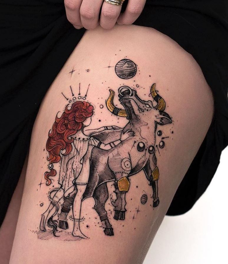26 Bull Tattoo Ideas – Powerful Designs for Men and Feminine Taurus Zodiac Styles