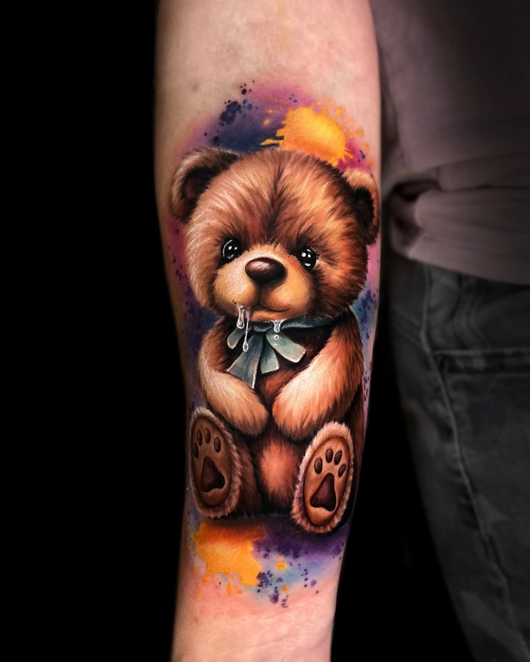 30 Teddy Bear Tattoo Designs 2025 – Cute, Realistic, Fine Line, Matching, Feminine &#038; Dark Tattoo Ideas