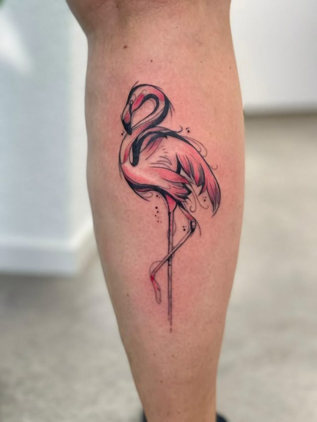 27 Flamingo Tattoo Ideas with Meaning for Women and Men | Minimalist ...