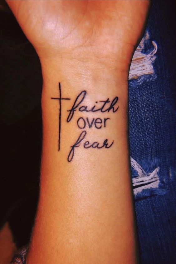 Faith Over Fear Tattoo 25  Designs That Inspire Strength and Courage