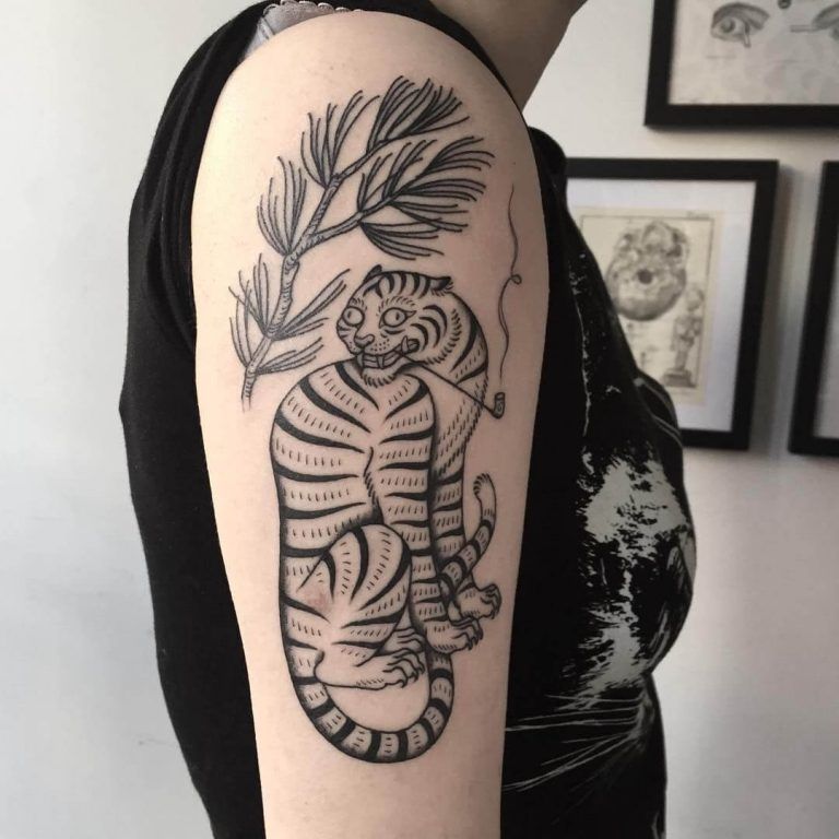 Japanese Tiger Tattoos – Traditional Designs, Sleeves, Chest &#038; Arm Ideas