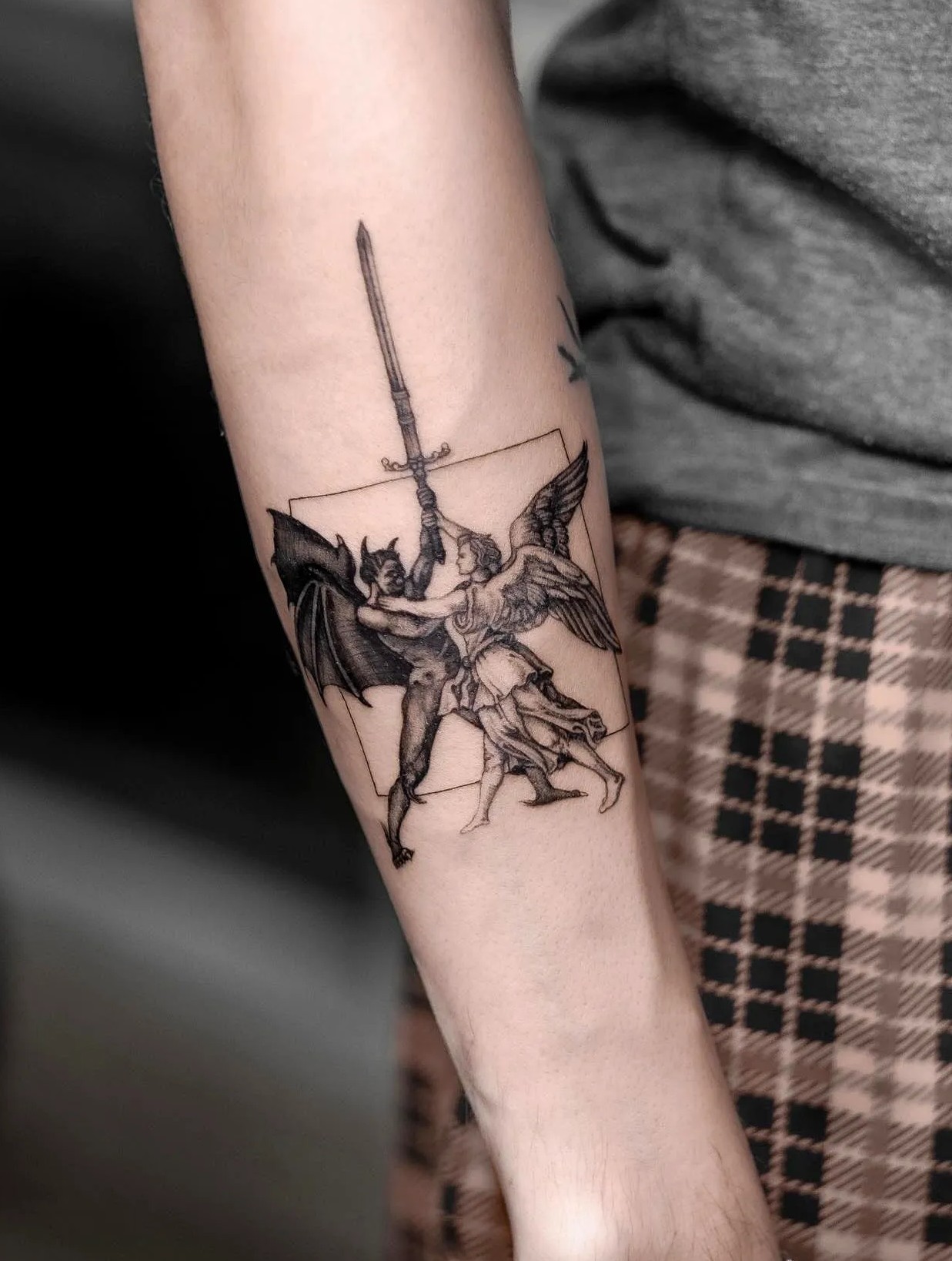 29 Powerful St Michael Tattoo Designs for Men and Women – Forearm, Sleeve, Geometric, Traditional