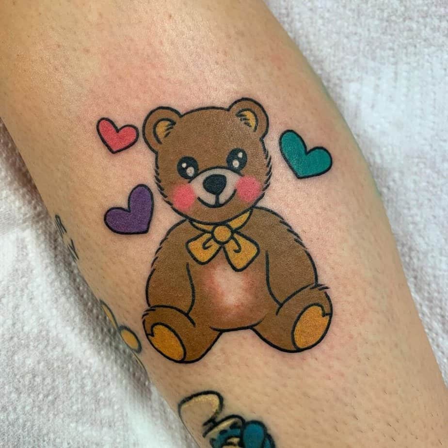 30 Teddy Bear Tattoo Designs 2025 – Cute, Realistic, Fine Line, Matching, Feminine &#038; Dark Tattoo Ideas