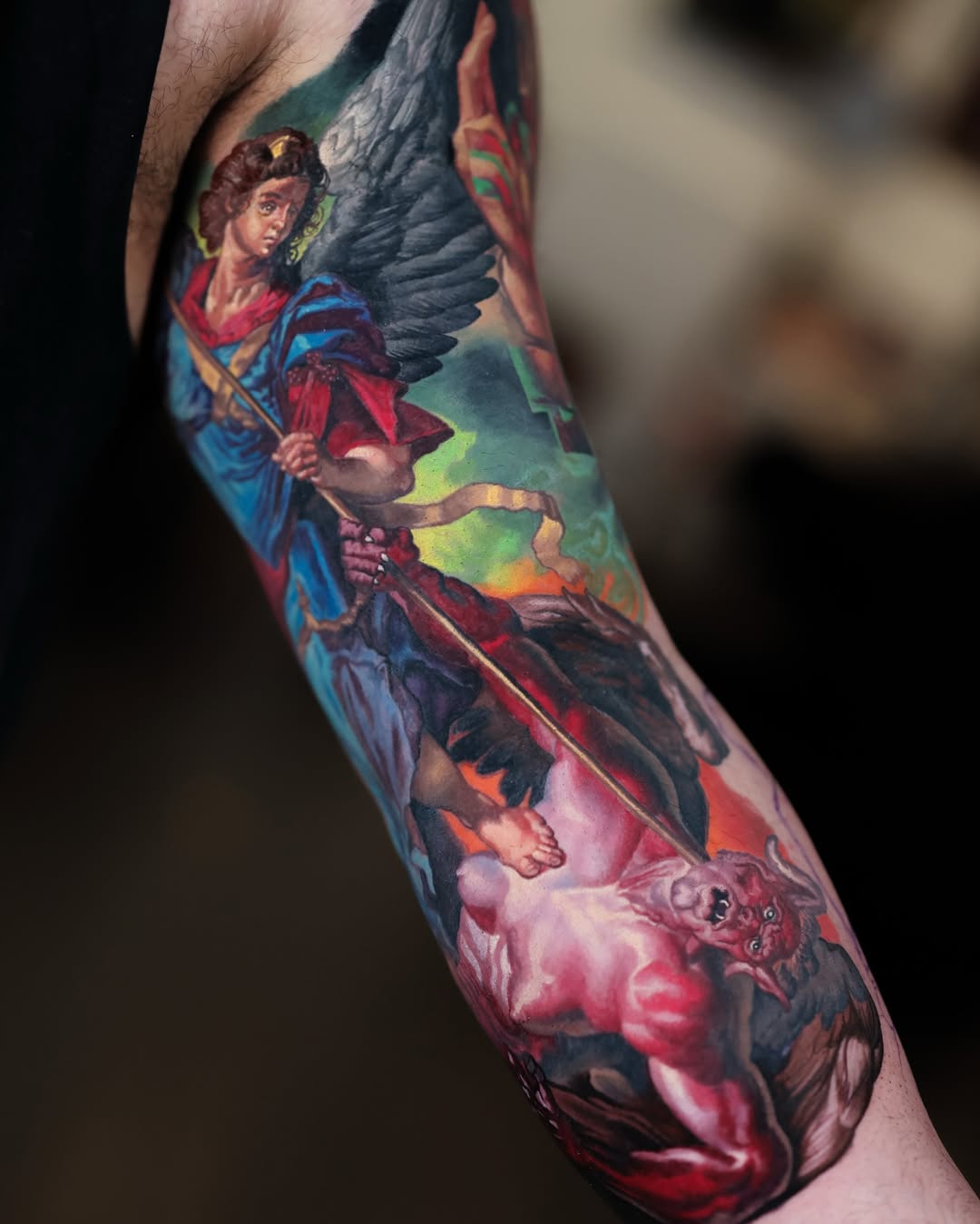 29 Powerful St Michael Tattoo Designs for Men and Women – Forearm, Sleeve, Geometric, Traditional