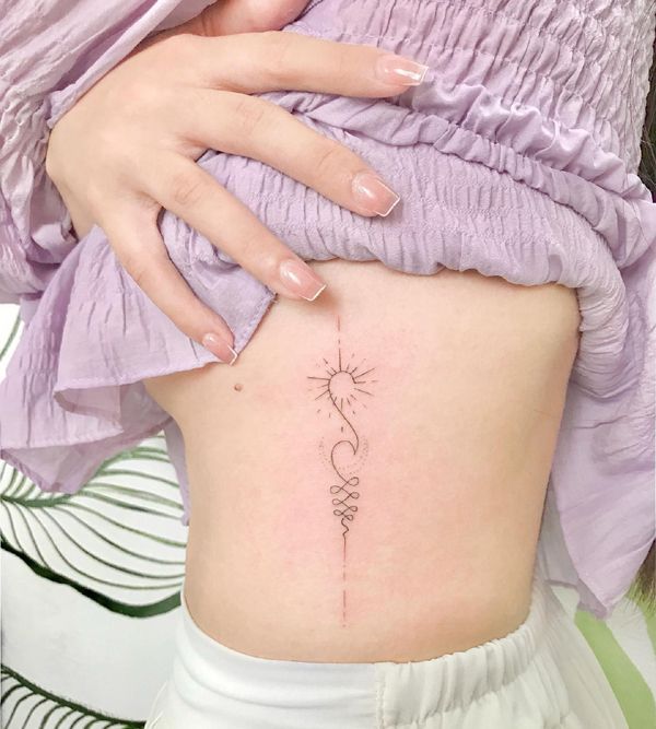 26 Unalome Tattoo Ideas with Lotus, Om and Spiritual Meaning Symbols