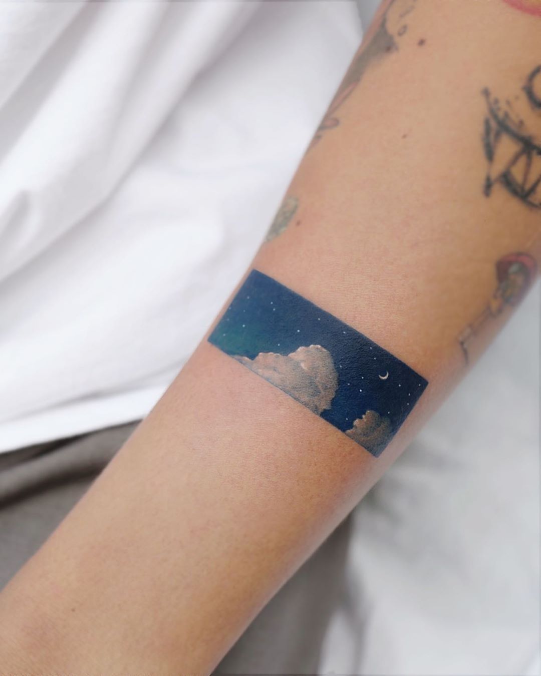 26 Cloud Tattoo Ideas with Sleeve Backgrounds, Stencil Designs, Realistic Heavens, Anime Inspiration