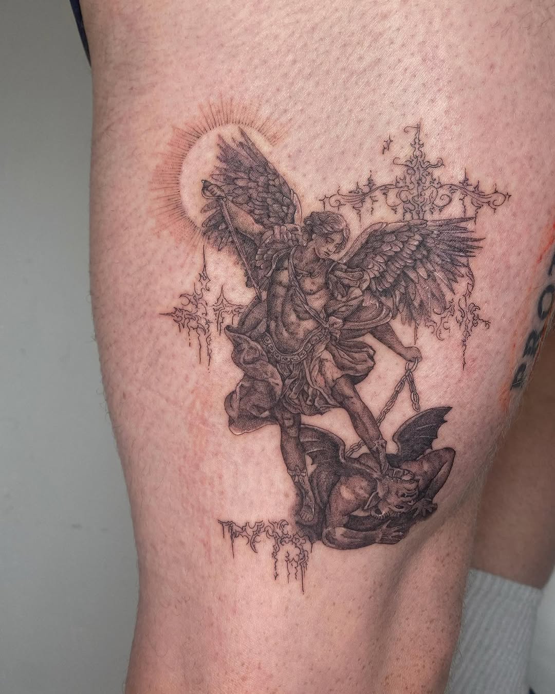 29 Powerful St Michael Tattoo Designs for Men and Women – Forearm, Sleeve, Geometric, Traditional