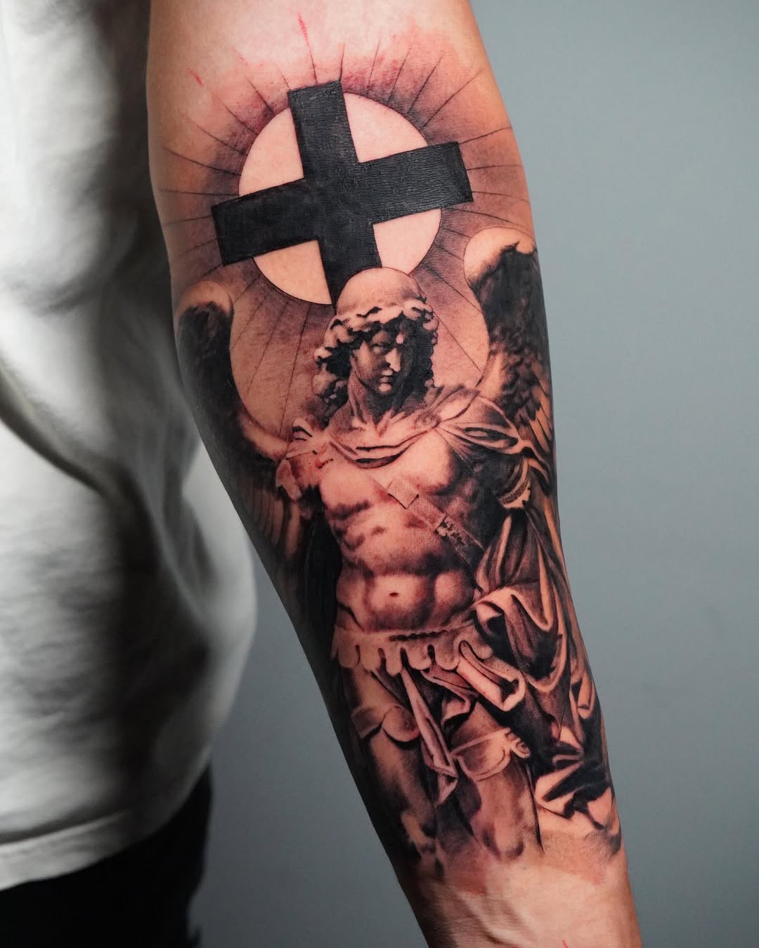 29 Powerful St Michael Tattoo Designs for Men and Women – Forearm, Sleeve, Geometric, Traditional