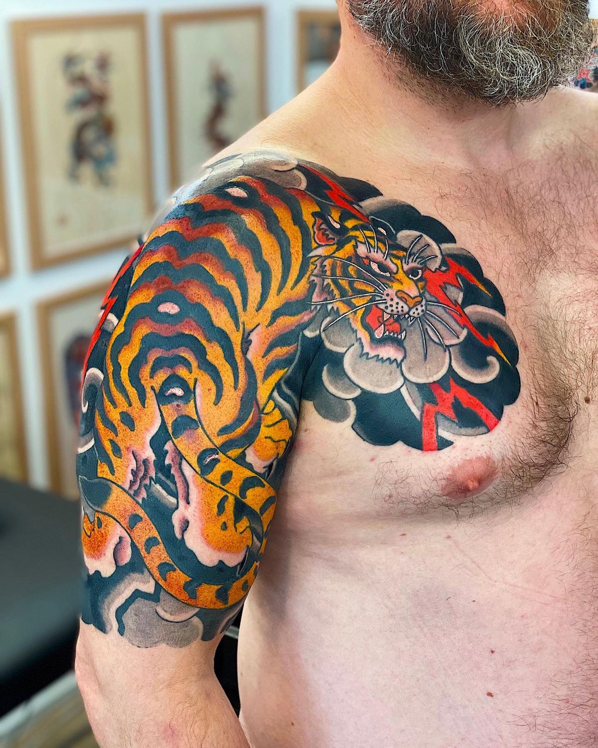 Japanese Tiger Tattoos – Traditional Designs, Sleeves, Chest &#038; Arm Ideas