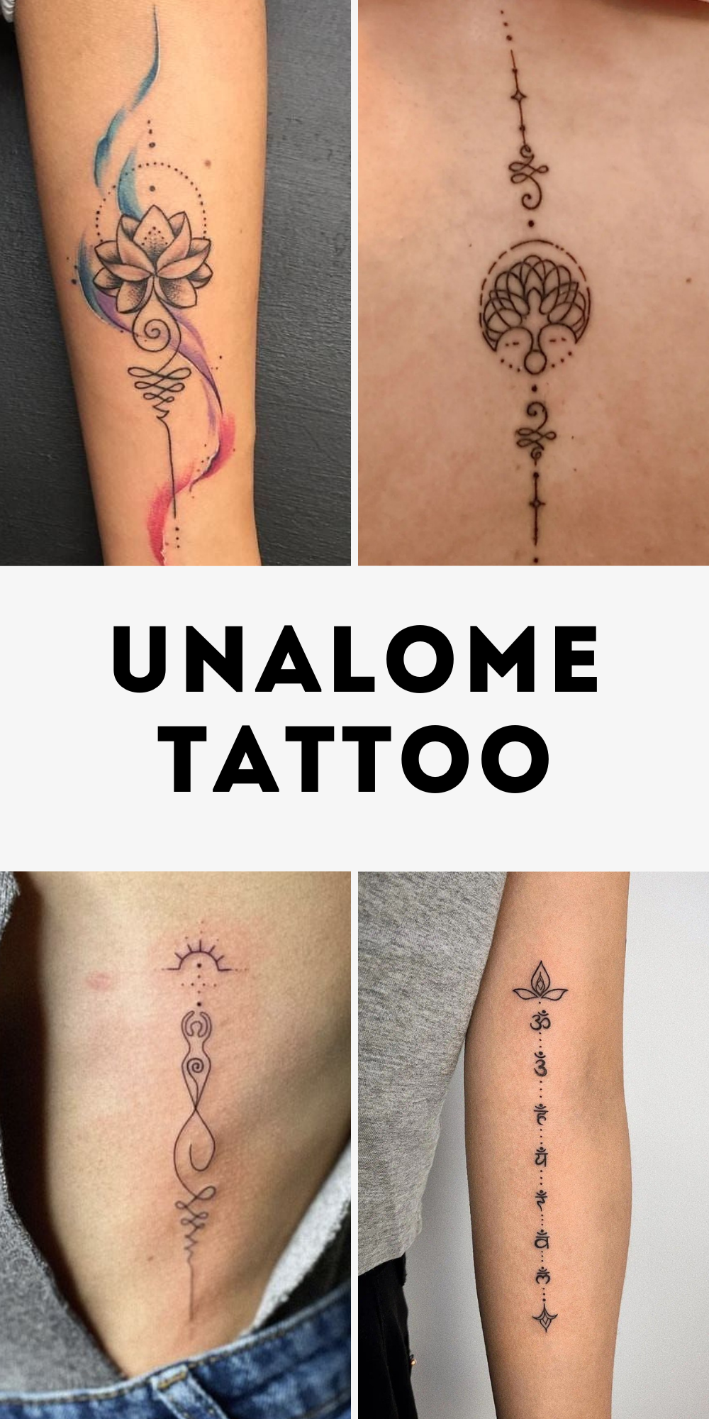26 Unalome Tattoo Ideas with Lotus, Om and Spiritual Meaning Symbols
