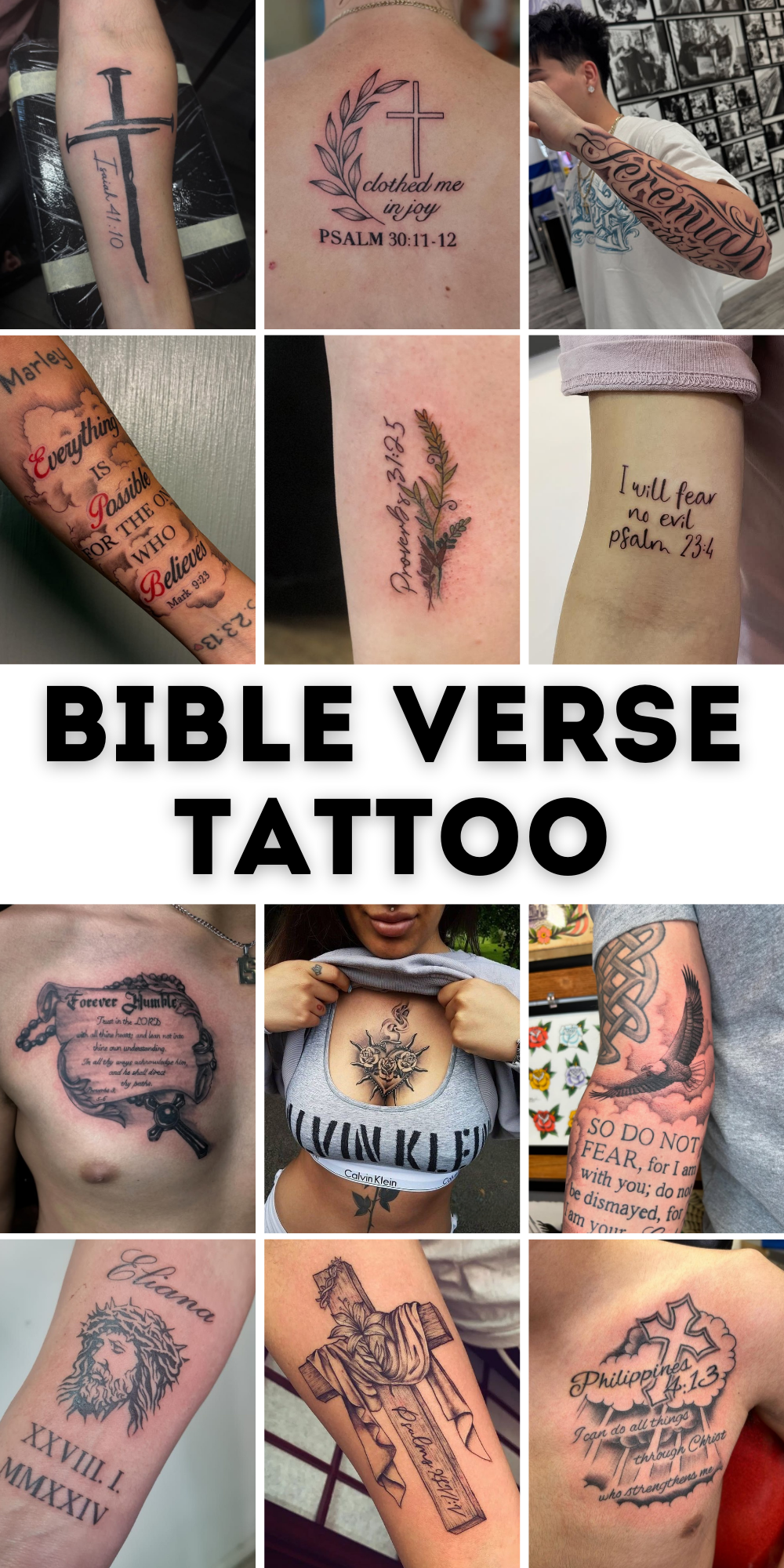 25 Bible Verse Tattoo Ideas for Men and Women – Forearm, Chest, Ribs, Spine, Thigh, Sleeve