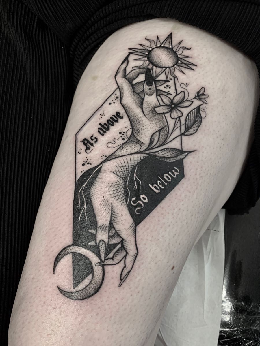 29 As Above, So Below Tattoo Ideas: Striking Ways To Wear A Classic Hermetic Motto